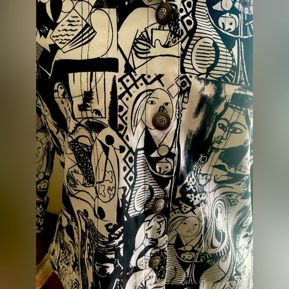 Vintage Picasso Cubism Abstract Art Jacket Size XL - Picture 12 of 13
